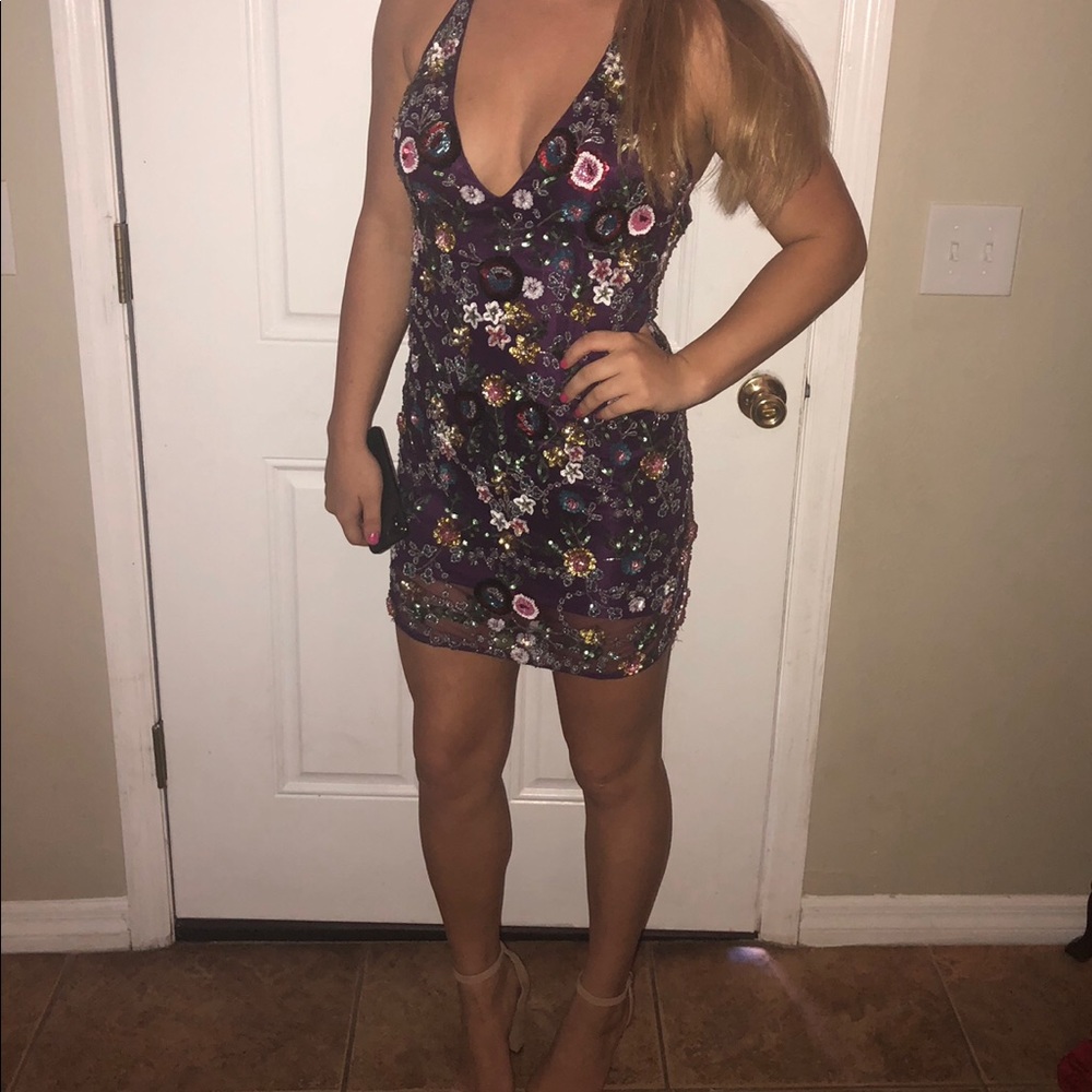 Beautiful dark purple premavara homecoming dress - Picture 2 of 6